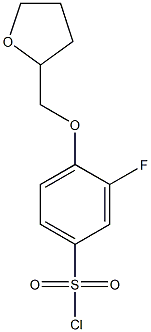 3-fluoro-4-(oxolan-2-ylmethoxy)benzene-1-sulfonyl chloride Struktur