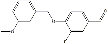 3-fluoro-4-[(3-methoxyphenyl)methoxy]benzaldehyde Struktur