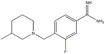 3-fluoro-4-[(3-methylpiperidin-1-yl)methyl]benzenecarboximidamide Struktur