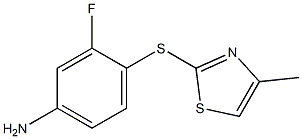 3-fluoro-4-[(4-methyl-1,3-thiazol-2-yl)sulfanyl]aniline Struktur