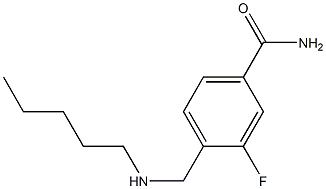 3-fluoro-4-[(pentylamino)methyl]benzamide Struktur