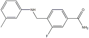 3-fluoro-4-{[(3-methylphenyl)amino]methyl}benzamide Struktur