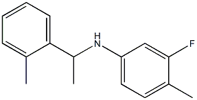 3-fluoro-4-methyl-N-[1-(2-methylphenyl)ethyl]aniline Struktur