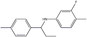 3-fluoro-4-methyl-N-[1-(4-methylphenyl)propyl]aniline Struktur