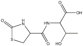 3-hydroxy-2-[(2-oxo-1,3-thiazolidin-4-yl)formamido]butanoic acid Struktur