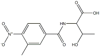 3-hydroxy-2-[(3-methyl-4-nitrophenyl)formamido]butanoic acid Struktur