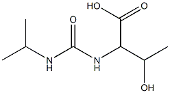 3-hydroxy-2-[(propan-2-ylcarbamoyl)amino]butanoic acid Struktur