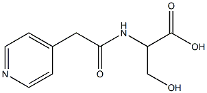 3-hydroxy-2-[(pyridin-4-ylacetyl)amino]propanoic acid Struktur