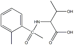 3-hydroxy-2-[1-(2-methylphenyl)acetamido]butanoic acid Struktur