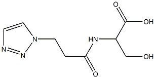 3-hydroxy-2-[3-(1H-1,2,3-triazol-1-yl)propanamido]propanoic acid Struktur