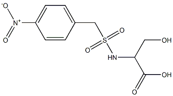 3-hydroxy-2-{[(4-nitrophenyl)methane]sulfonamido}propanoic acid Struktur