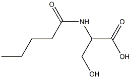 3-hydroxy-2-pentanamidopropanoic acid Struktur