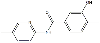 3-hydroxy-4-methyl-N-(5-methylpyridin-2-yl)benzamide Struktur