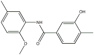 3-hydroxy-N-(2-methoxy-5-methylphenyl)-4-methylbenzamide Struktur