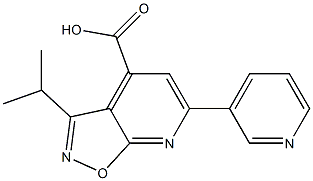 3-isopropyl-6-pyridin-3-ylisoxazolo[5,4-b]pyridine-4-carboxylic acid Struktur