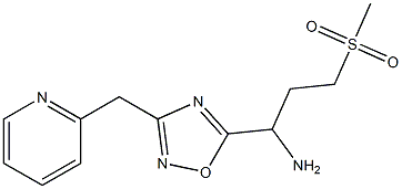 3-methanesulfonyl-1-[3-(pyridin-2-ylmethyl)-1,2,4-oxadiazol-5-yl]propan-1-amine Struktur