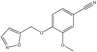 3-methoxy-4-(1,2-oxazol-5-ylmethoxy)benzonitrile Struktur