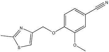 3-methoxy-4-[(2-methyl-1,3-thiazol-4-yl)methoxy]benzonitrile Struktur