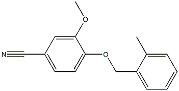 3-methoxy-4-[(2-methylphenyl)methoxy]benzonitrile Struktur