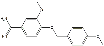 3-methoxy-4-[(4-methoxybenzyl)oxy]benzenecarboximidamide Struktur