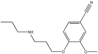 3-methoxy-4-[3-(propylamino)propoxy]benzonitrile Struktur