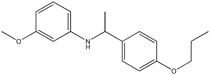 3-methoxy-N-[1-(4-propoxyphenyl)ethyl]aniline Struktur