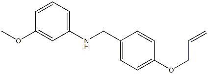 3-methoxy-N-{[4-(prop-2-en-1-yloxy)phenyl]methyl}aniline Struktur