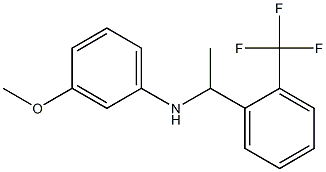 3-methoxy-N-{1-[2-(trifluoromethyl)phenyl]ethyl}aniline Struktur