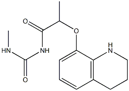 3-methyl-1-[2-(1,2,3,4-tetrahydroquinolin-8-yloxy)propanoyl]urea Struktur