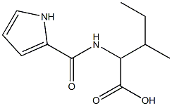 3-methyl-2-(1H-pyrrol-2-ylformamido)pentanoic acid Struktur