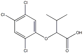 3-methyl-2-(2,4,5-trichlorophenoxy)butanoic acid Struktur