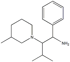 3-methyl-2-(3-methylpiperidin-1-yl)-1-phenylbutan-1-amine Struktur