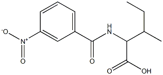 3-methyl-2-[(3-nitrobenzoyl)amino]pentanoic acid Struktur