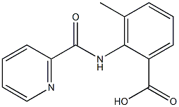 3-methyl-2-[(pyridin-2-ylcarbonyl)amino]benzoic acid Struktur