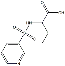 3-methyl-2-[(pyridin-3-ylsulfonyl)amino]butanoic acid Struktur