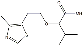 3-methyl-2-[2-(4-methyl-1,3-thiazol-5-yl)ethoxy]butanoic acid Struktur