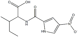 3-methyl-2-{[(4-nitro-1H-pyrrol-2-yl)carbonyl]amino}pentanoic acid Struktur