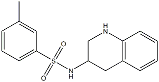 3-methyl-N-(1,2,3,4-tetrahydroquinolin-3-yl)benzene-1-sulfonamide Struktur