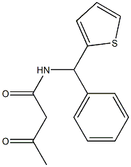 3-oxo-N-[phenyl(thiophen-2-yl)methyl]butanamide Struktur