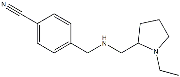 4-({[(1-ethylpyrrolidin-2-yl)methyl]amino}methyl)benzonitrile Struktur