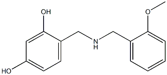 4-({[(2-methoxyphenyl)methyl]amino}methyl)benzene-1,3-diol Struktur