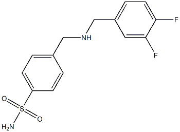 4-({[(3,4-difluorophenyl)methyl]amino}methyl)benzene-1-sulfonamide Struktur