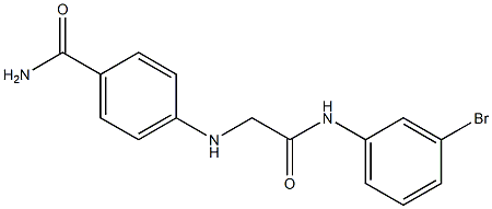 4-({[(3-bromophenyl)carbamoyl]methyl}amino)benzamide Struktur