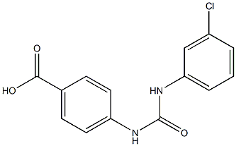 4-({[(3-chlorophenyl)amino]carbonyl}amino)benzoic acid Struktur