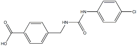 4-({[(4-chlorophenyl)carbamoyl]amino}methyl)benzoic acid Struktur