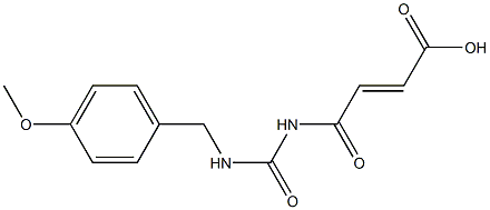 4-({[(4-methoxyphenyl)methyl]carbamoyl}amino)-4-oxobut-2-enoic acid Struktur