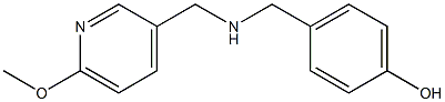 4-({[(6-methoxypyridin-3-yl)methyl]amino}methyl)phenol Struktur