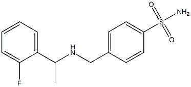 4-({[1-(2-fluorophenyl)ethyl]amino}methyl)benzene-1-sulfonamide Struktur