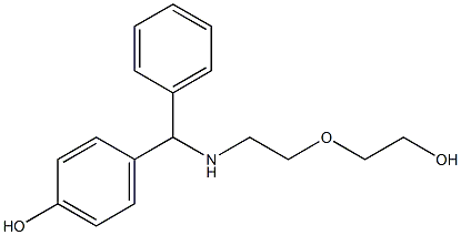 4-({[2-(2-hydroxyethoxy)ethyl]amino}(phenyl)methyl)phenol Struktur