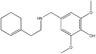 4-({[2-(cyclohex-1-en-1-yl)ethyl]amino}methyl)-2,6-dimethoxyphenol Struktur